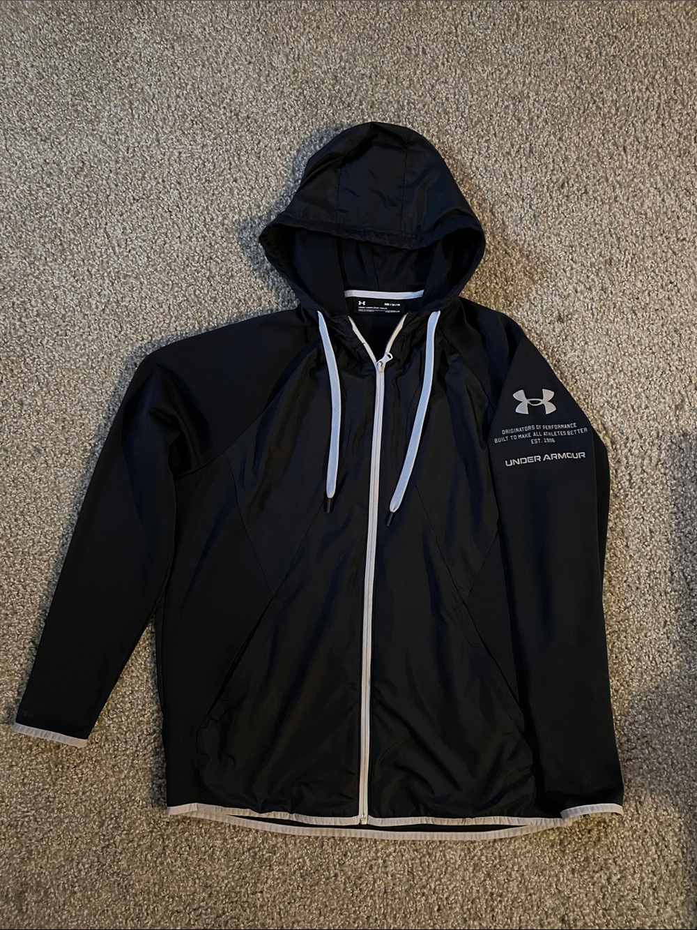 Under Armour Men’s Fall Cold Gear Black Hooded Full-Zip Jacket